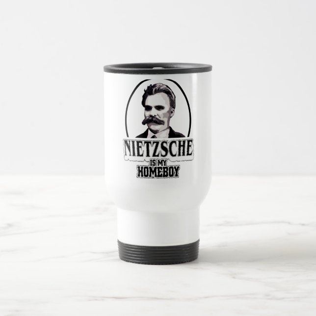 Mug De Voyage Nietzsche est mon Homeboy (Centre)