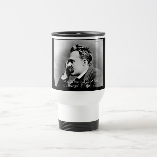Mug De Voyage Nietzsche "Ne tue pas U" Citation Cadeaux & Tee -  (Centre)