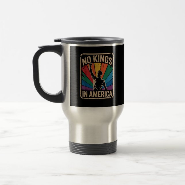 Mug De Voyage No Kings In America Since 1776 Patriotic Style (Gauche)