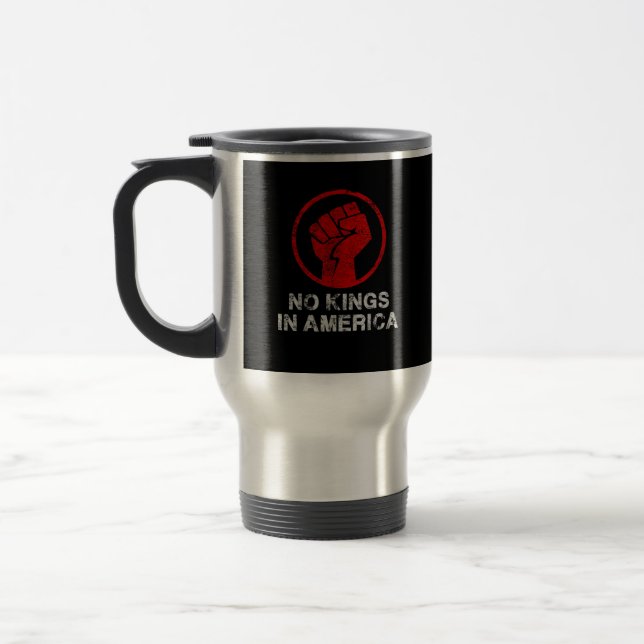 Mug De Voyage No Kings In America Since 1776 Resist 8647 US Flag (Gauche)