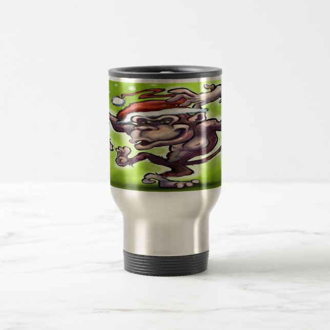 Mug De Voyage Noël au chimpanzé (Centre)