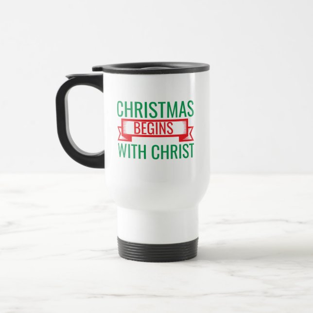 Mug De Voyage noël commence avec christ-15523 (Gauche)