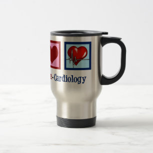 Mug De Voyage Noël de cardiologie d'amour de paix