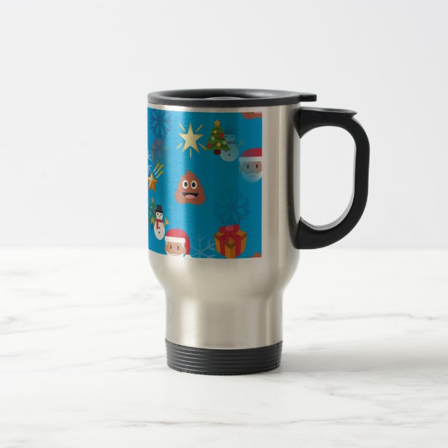 Mug De Voyage noël de poop émoji (Droit)