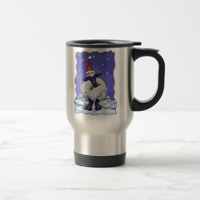Mug De Voyage Noël des moutons (Droit)