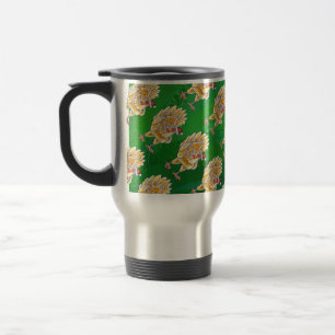 Mug De Voyage Noël Du Poulet Sur Vert