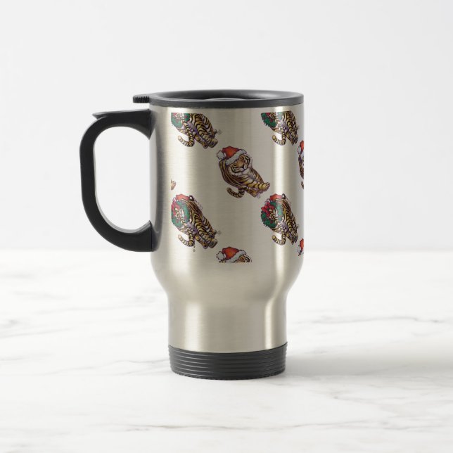 Mug De Voyage Noël du tigre (Gauche)