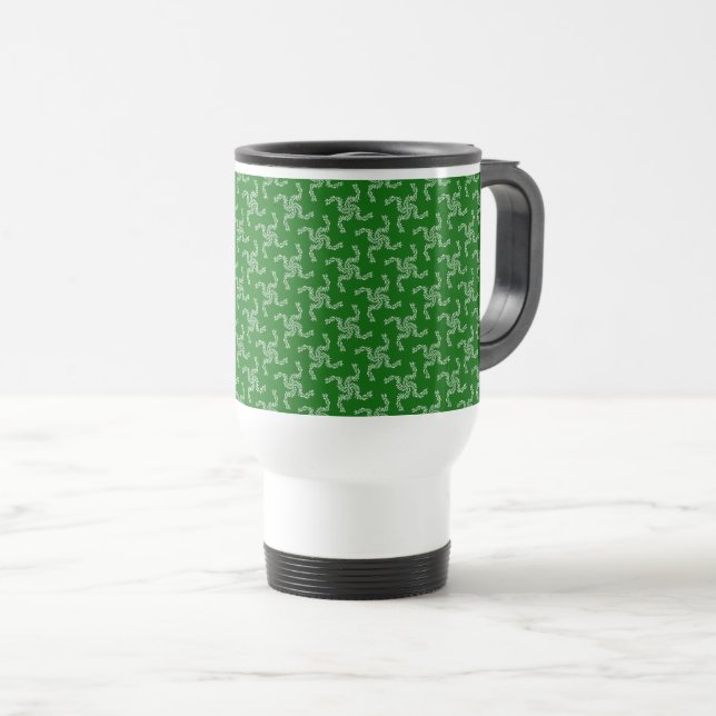 Mug De Voyage Noël Garland Green, Décor de Noël (Devant droit)