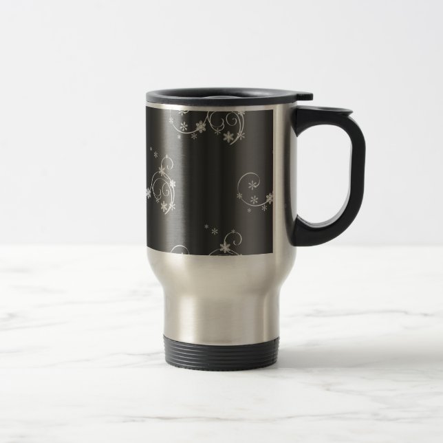 Mug De Voyage Noël gris métallique (Droit)