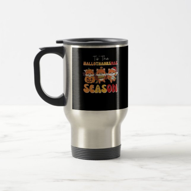 Mug De Voyage Noël Halloween C'Est La Saison Hallothanksmas (Gauche)