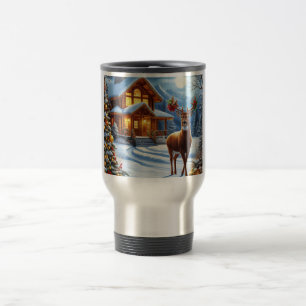 Mug De Voyage Noël/Hiver Deer Lodge