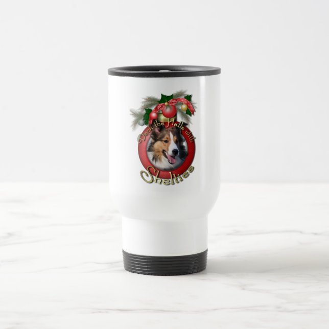 Mug De Voyage Noël - plate-forme les halls - Shelties (Centre)