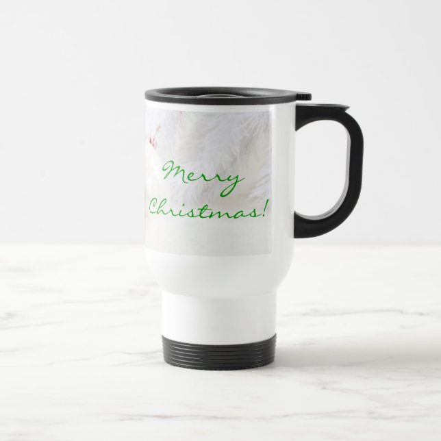 Mug De Voyage Noël Rouge et blanc Joyeux Noël I (Droite)