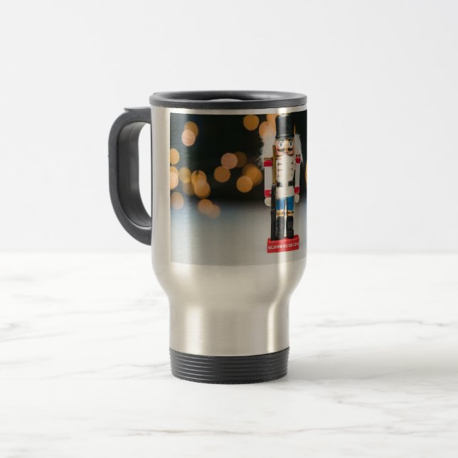 Mug De Voyage Noël SlipperyJoe nutcracker figurine ornement (Devant gauche)