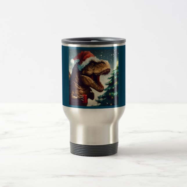 Mug De Voyage Noël T-Rex 1 (Centre)