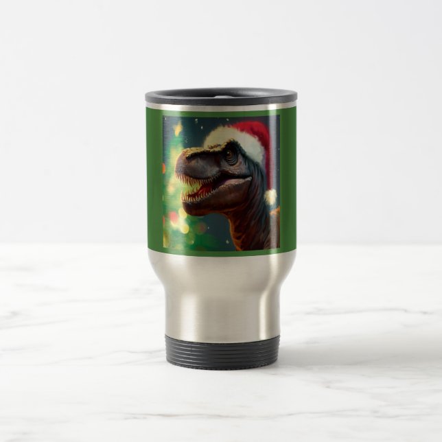 Mug De Voyage Noël T-Rex 2 (Centre)