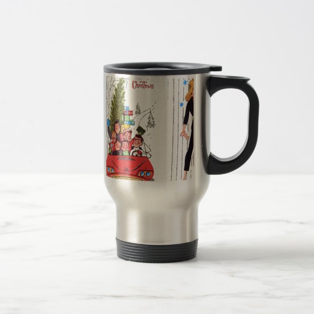 Mug De Voyage Noël vintage rockabilly (Droit)