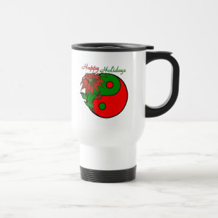 Mug De Voyage Noël Yin Yang Poinsettia