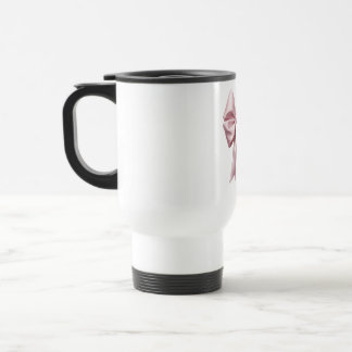 Mug De Voyage Nœud de ruban satiné rose mignon esthétique Coquet