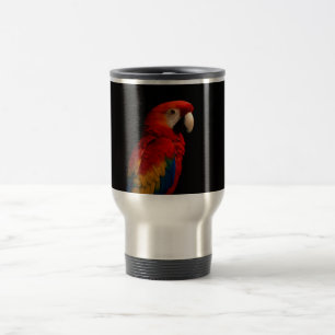 Mug de voyage Noir 4 Luxe avec perroquet écarlate