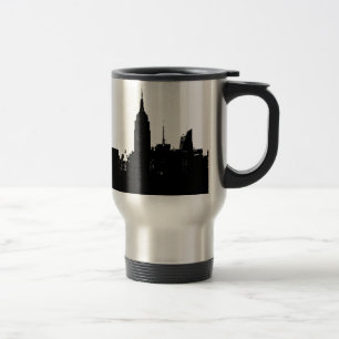 Mug De Voyage Noir blanc New York Silhouette