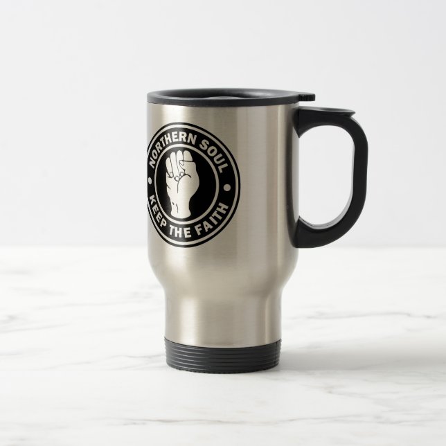 Mug De Voyage noir du nord de logo d'âme (Droit)