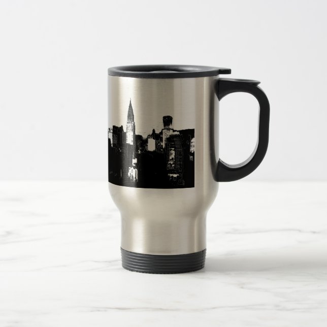 Mug De Voyage Noir et blanc New York City (Droit)