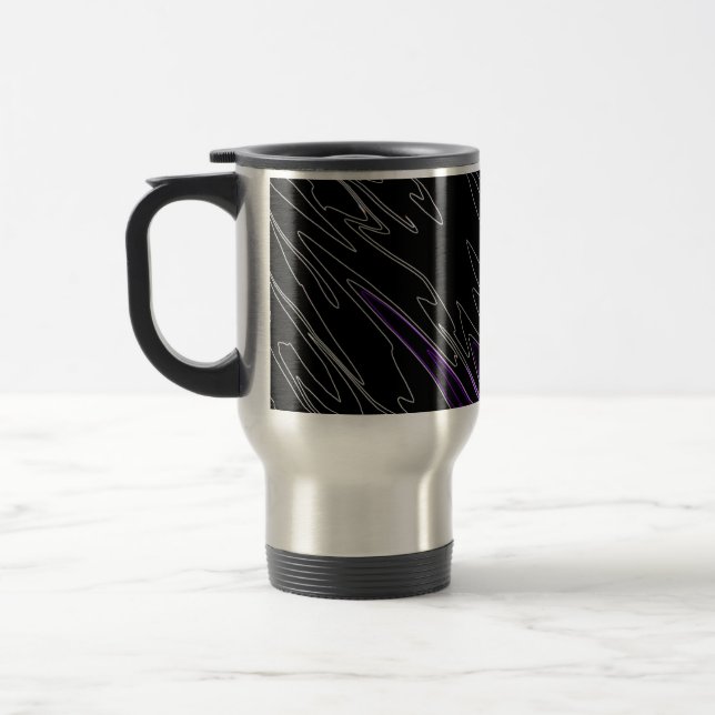 Mug De Voyage Noir marbré violet (Gauche)