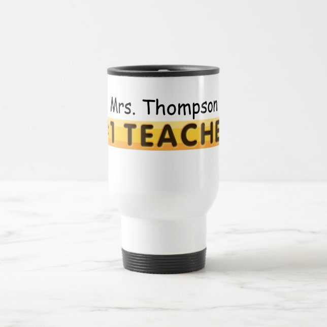 Mug De Voyage Nom de coutume de professeur de KRW #1 (Centre)