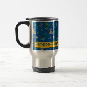Mug De Voyage Nom des Plantes Motifs de la faune du dinosaure bl