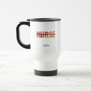 Mug De Voyage Nom d'infirmière de transition personnalisé