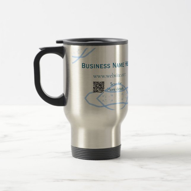 Mug De Voyage Nom d'ingrédient ajouter nom d'entreprise site Web (Gauche)