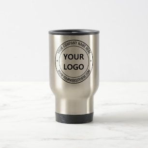 Mug De Voyage Nom du logo professionnel personnalisé Site Web Ti