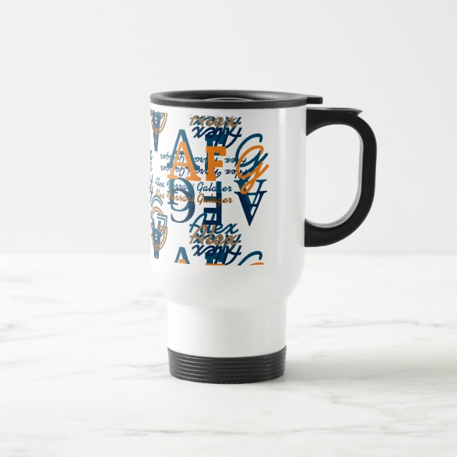 Mug De Voyage nom . nommé . personnalisé (Droite)
