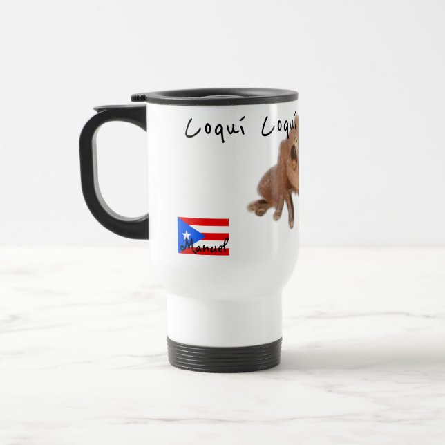 Mug De Voyage NOM PERSONNALISABLE Indicateur Coqui Porto Rico (Gauche)