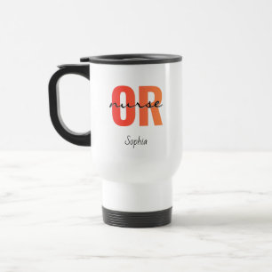 Mug De Voyage Nom personnalisé d'infirmière de salle d'opération