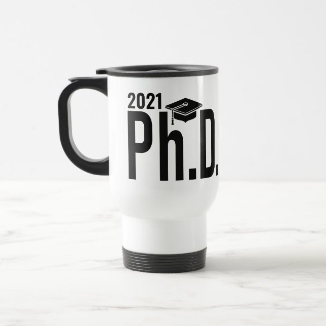 Mug De Voyage Nom personnalisé et doctorat de l'année  (Gauche)