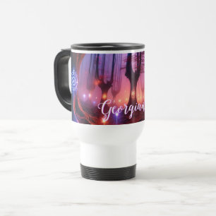 Mug De Voyage Nom personnalisé Forêt de Whimsigoth enchantée aut