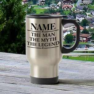 Mug De Voyage Nom Personnalisé L'Homme Le Mythe La Légende