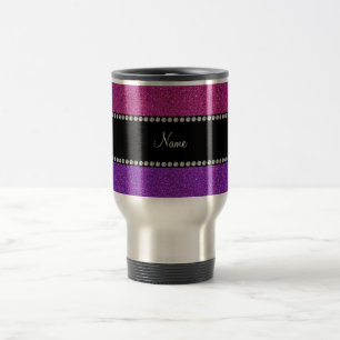 Mug De Voyage Nom personnalisé par parties scintillantes roses