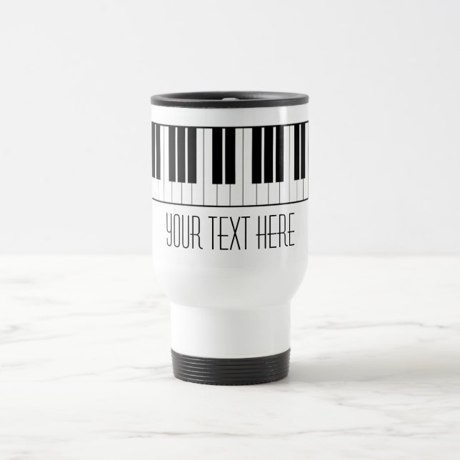 Mug De Voyage Nom personnalisé Piano Keys Clavier enseignant élè (Centre)
