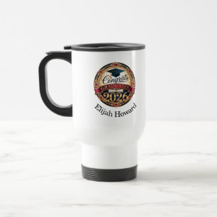 Mug De Voyage Nom personnalisé Promotion 2026 Or élégant et bord