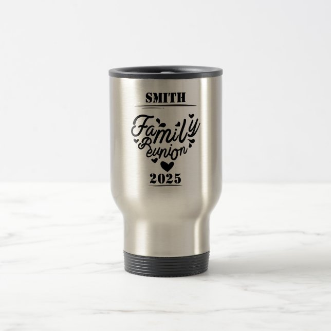 Mug De Voyage [Nom] Réunion de famille - [Année] (Centre)
