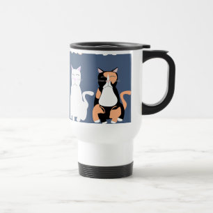 Mug De Voyage Nombreux types de chats de dessin Animaux Motifs a