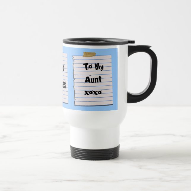 Mug De Voyage Notes d'amour pour ma tante (Droite)