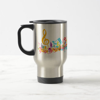 Mug De Voyage Notes musicales brouillées colorées