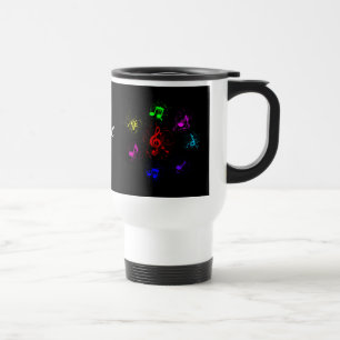 Mug De Voyage Notes musicales lumineuses avec éclaboussures de p