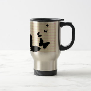 Mug De Voyage Notes papillon et rose