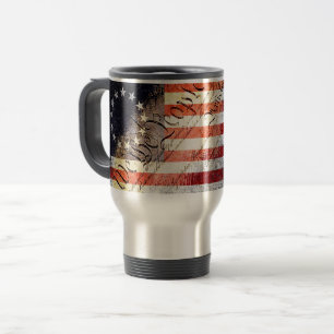 Mug De Voyage NOUS LES GENS Betsy Ross Aged Wood American Drapea