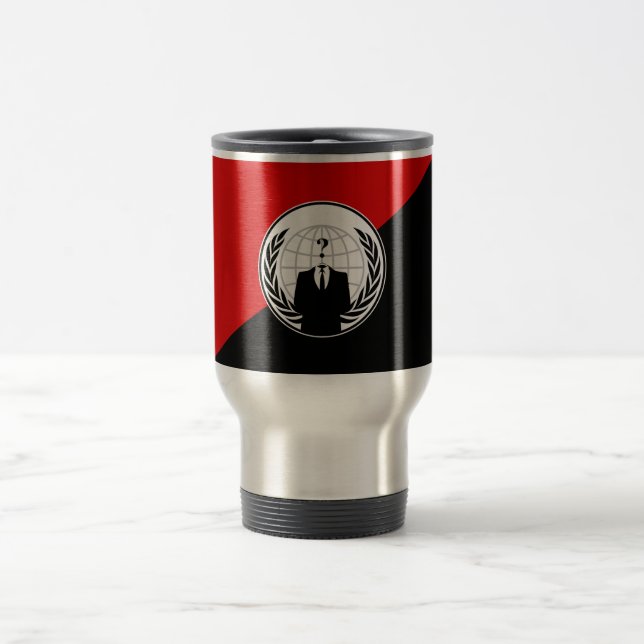 Mug De Voyage Nous sommes drapeau anonyme d'anarchiste (Centre)